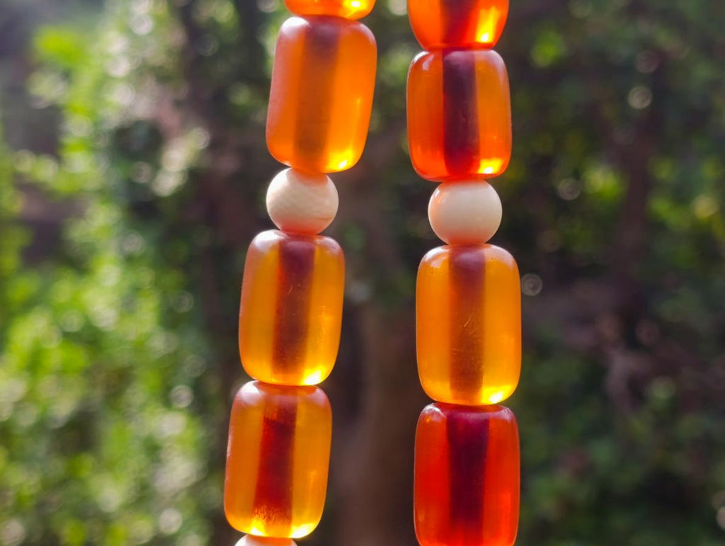 Hand Made Antique North African Amber Necklace x 1 From North Africa