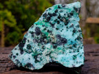 Natural Contrasting Triangular Drusy Coated Chrysocolla with Fibrous and Ball Malachite x 1 From Lupoto Mine, Congo