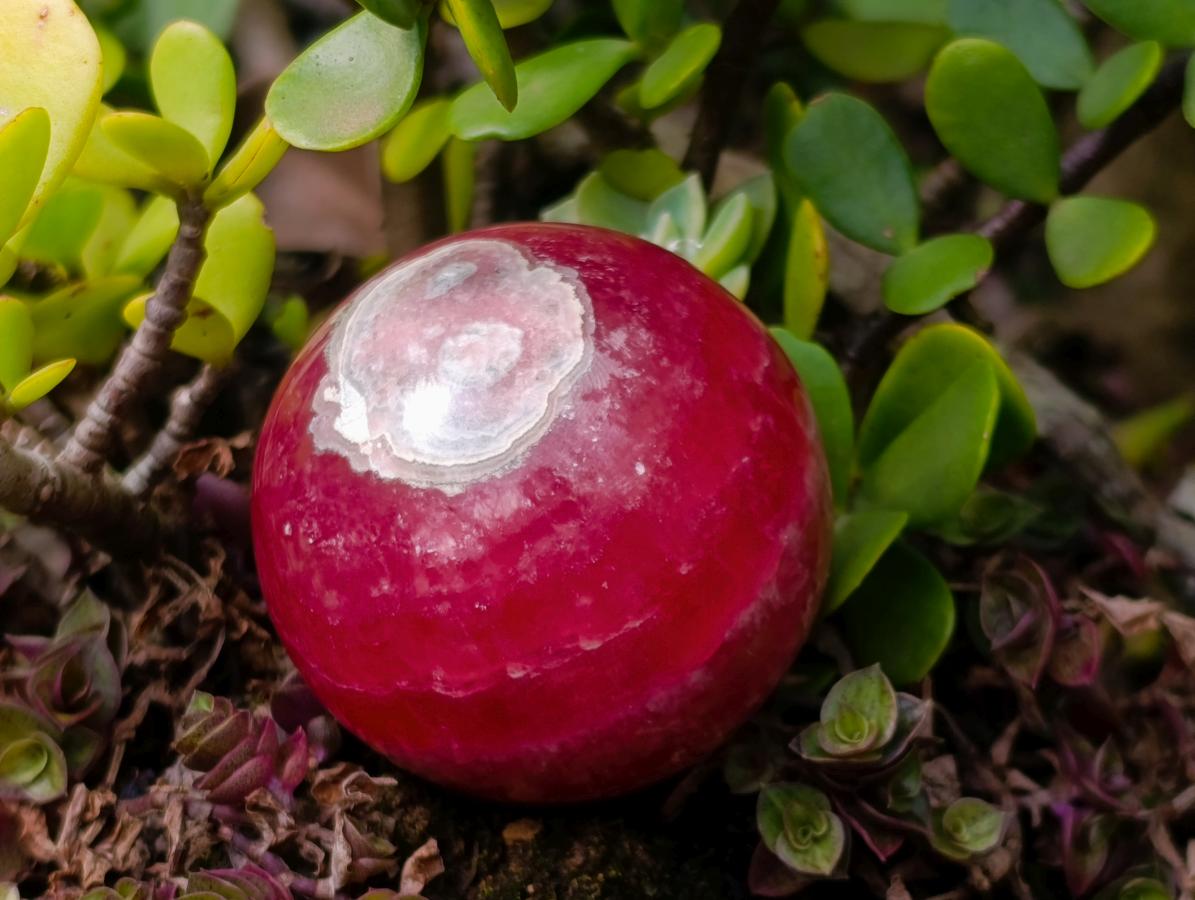 Polished XXX Rare Red Argentinian Rhodochrosite 51mm Ball x 1 From Capillitas Mine, Argentina