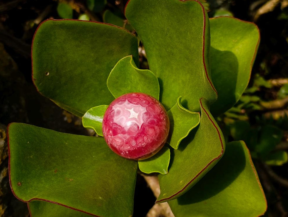 Polished XXX Rare Red Argentinian Rhodochrosite 51mm Ball x 1 From Capillitas Mine, Argentina