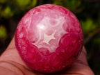 Polished XXX Rare Red Argentinian Rhodochrosite 51mm Ball x 1 From Capillitas Mine, Argentina