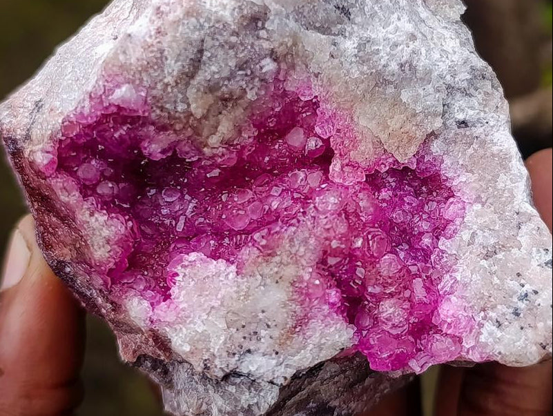 Natural Hot Pink Spherocobaltite Vug Specimen x 1 From Mashamba West Mine, Congo