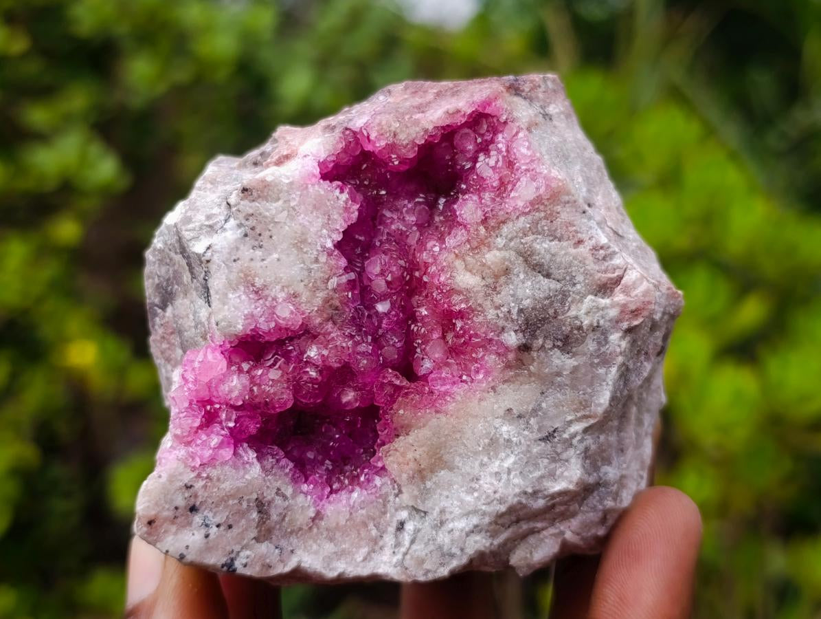 Natural Hot Pink Spherocobaltite Vug Specimen x 1 From Mashamba West Mine, Congo