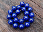 Hand Made Deep Blue Lapis Lazuli Beaded Necklace x 1 From Afghanistan
