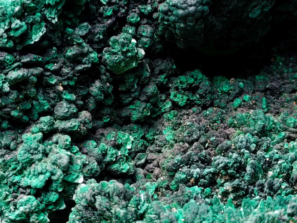 Natural XL Fibrous Silky Malachite Geode Specimen x 1 From Kasompe, Congo
