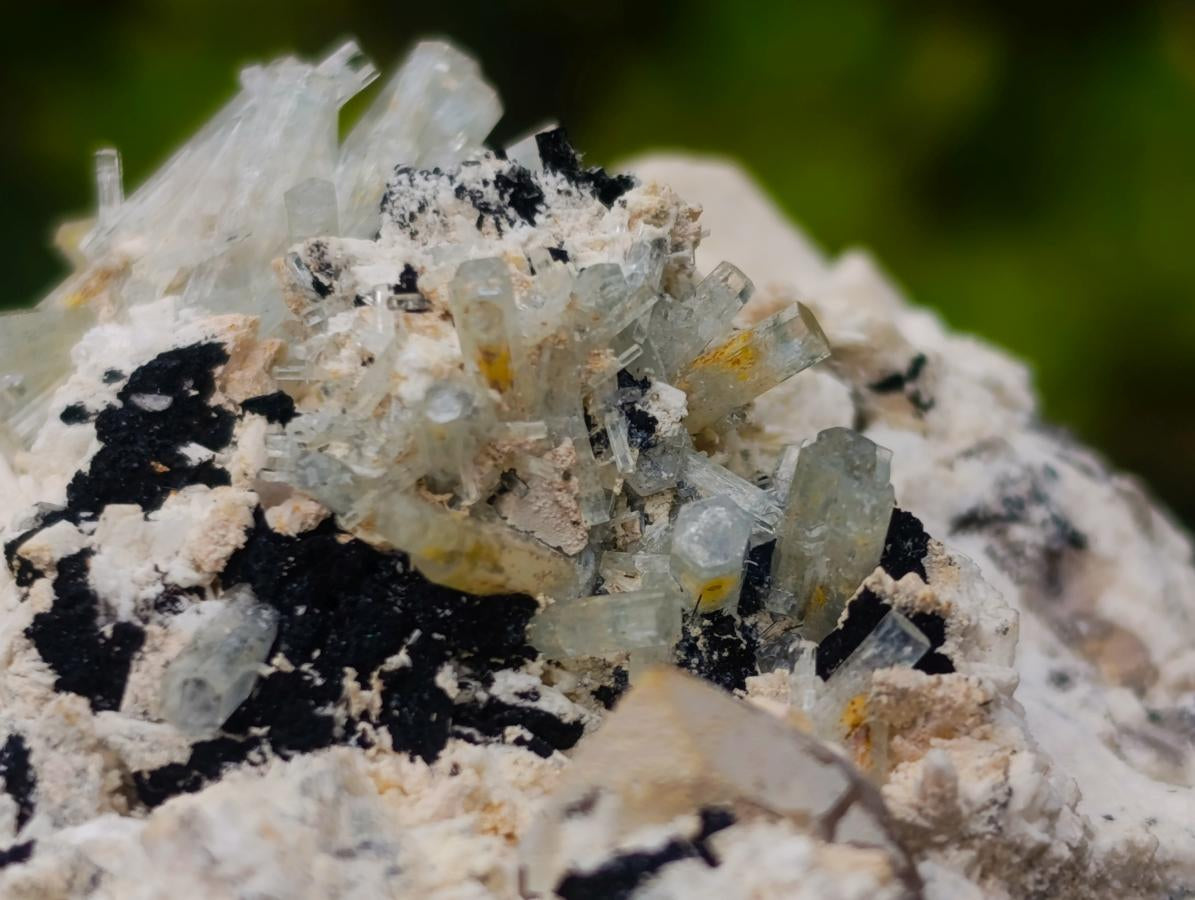 Natural Goshenite Splayed Crystal Cluster with Feldspar Schorl and Smokey Quartz  x 1 From Erongo, Namibia