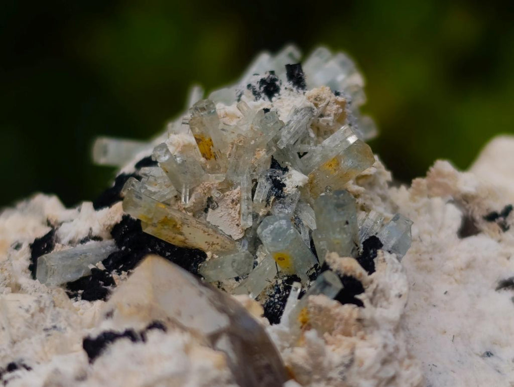 Natural Goshenite Splayed Crystal Cluster with Feldspar Schorl and Smokey Quartz  x 1 From Erongo, Namibia