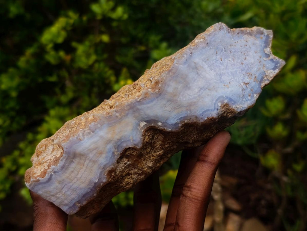 Natural Raw Block of Namibian Blue Lace Agate Cutting Material x 1 From Ysterputz Mine, Namibia