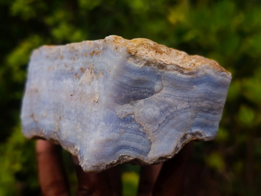Natural Raw Block of Namibian Blue Lace Agate Cutting Material x 1 From Ysterputz Mine, Namibia