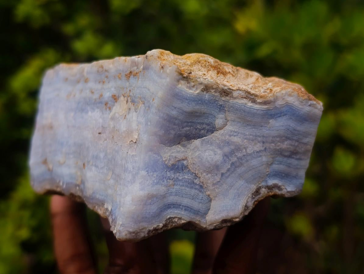 Natural Raw Block of Namibian Blue Lace Agate Cutting Material x 1 From Ysterputz Mine, Namibia