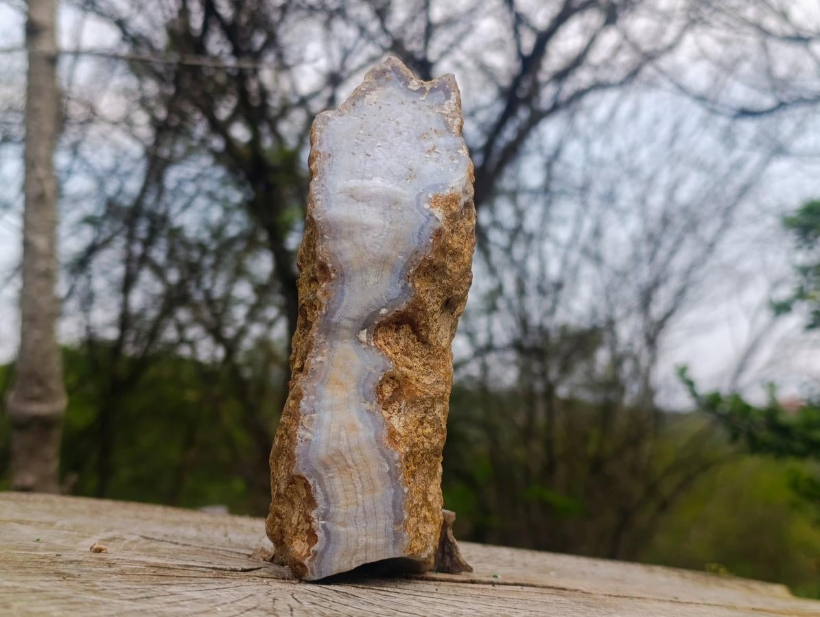 Natural Raw Block of Namibian Blue Lace Agate Cutting Material x 1 From Ysterputz Mine, Namibia