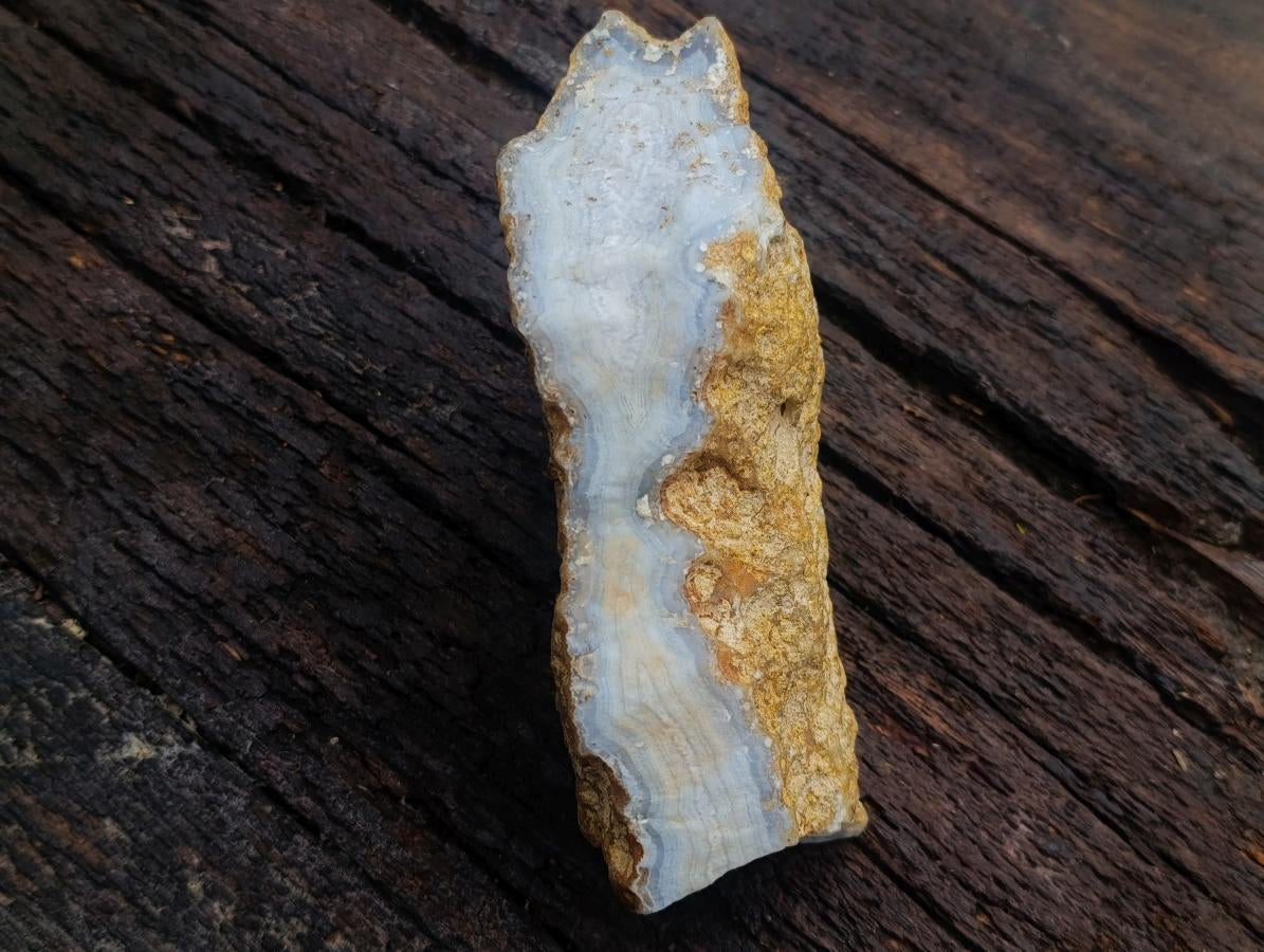 Natural Raw Block of Namibian Blue Lace Agate Cutting Material x 1 From Ysterputz Mine, Namibia
