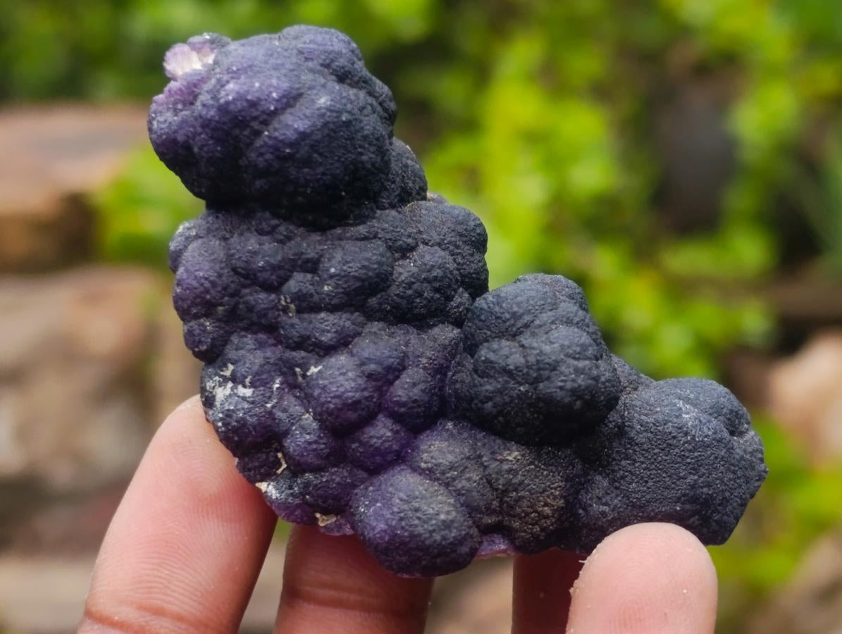Natural Pair of Rare Botryoidal Purple Grape Fluorite Specimens x 1 From Erongo, Namibia
