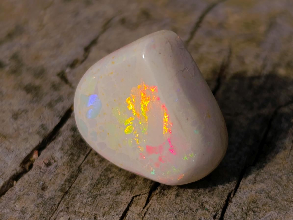 Polished Heart Shaped Precious Ethiopian Opal Faceted Cabochon x 1 From Welo, Ethiopia