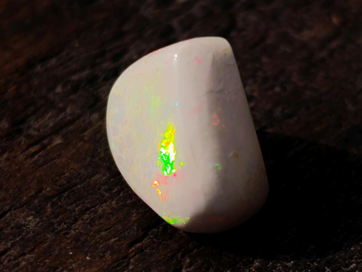 Polished Heart Shaped Precious Ethiopian Opal Faceted Cabochon x 1 From Welo, Ethiopia