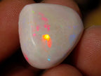 Polished Heart Shaped Precious Ethiopian Opal Faceted Cabochon x 1 From Welo, Ethiopia