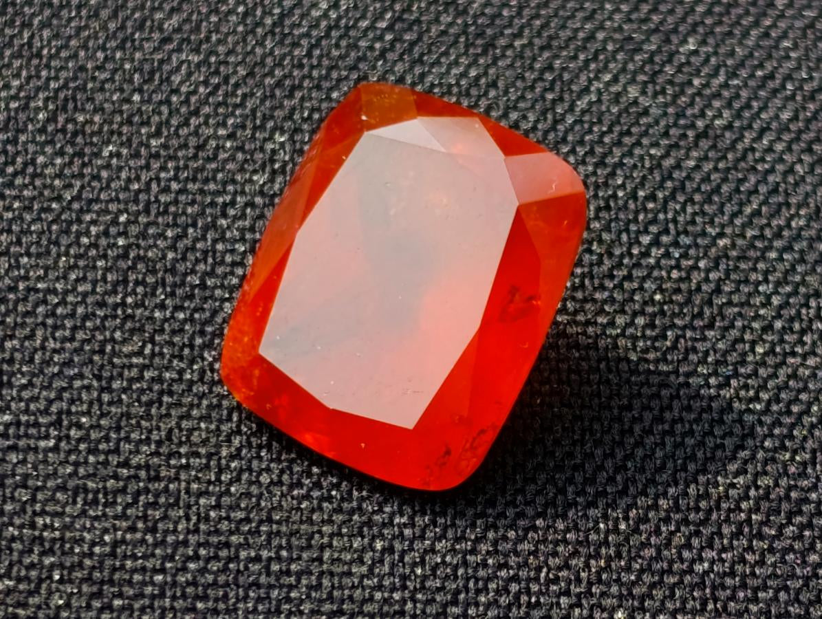 Polished XL Ultra Rare Mandarin Garnet Faceted Stone x 1 From Sperrgebiet, Namibia