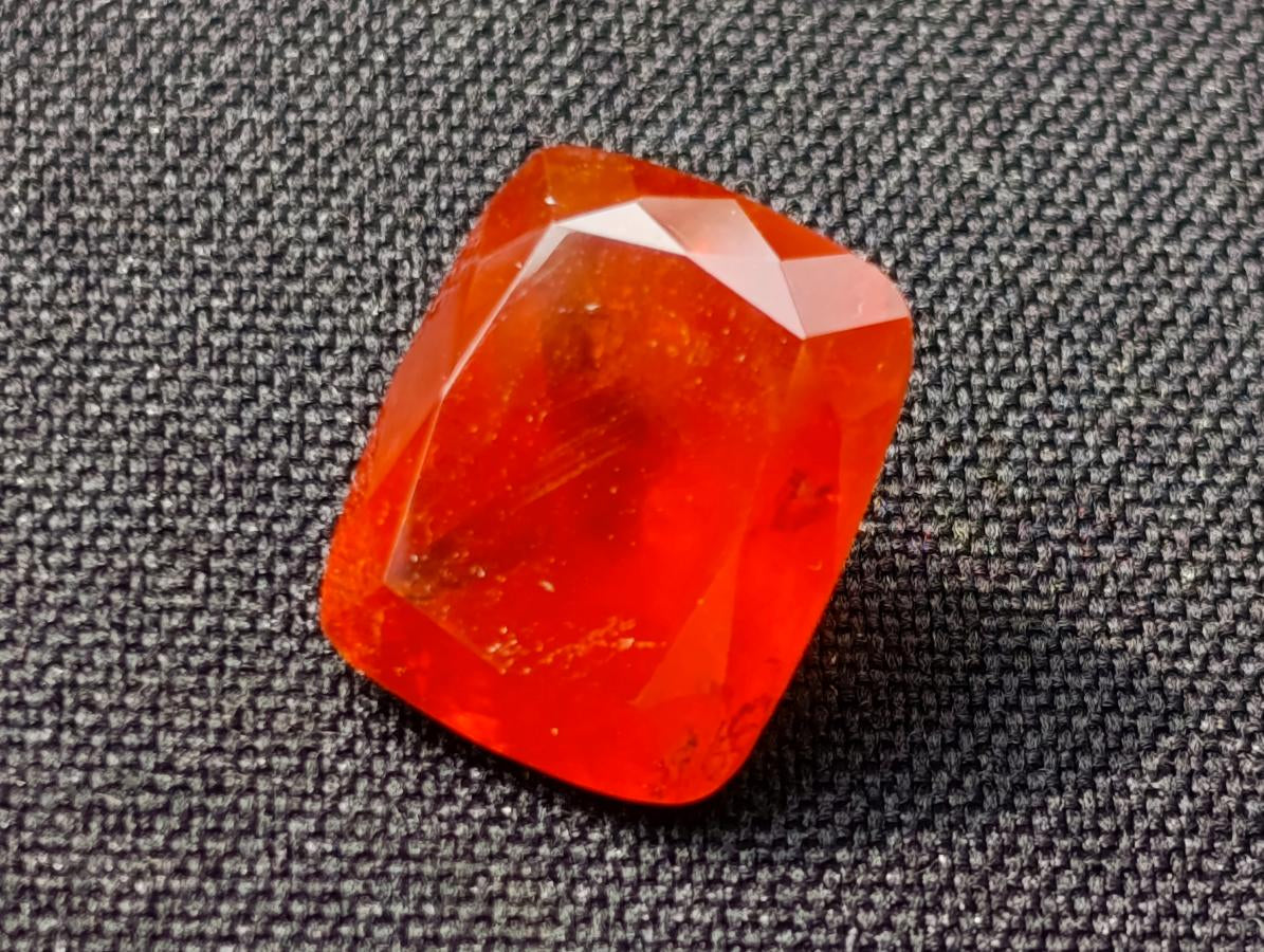 Polished XL Ultra Rare Mandarin Garnet Faceted Stone x 1 From Sperrgebiet, Namibia