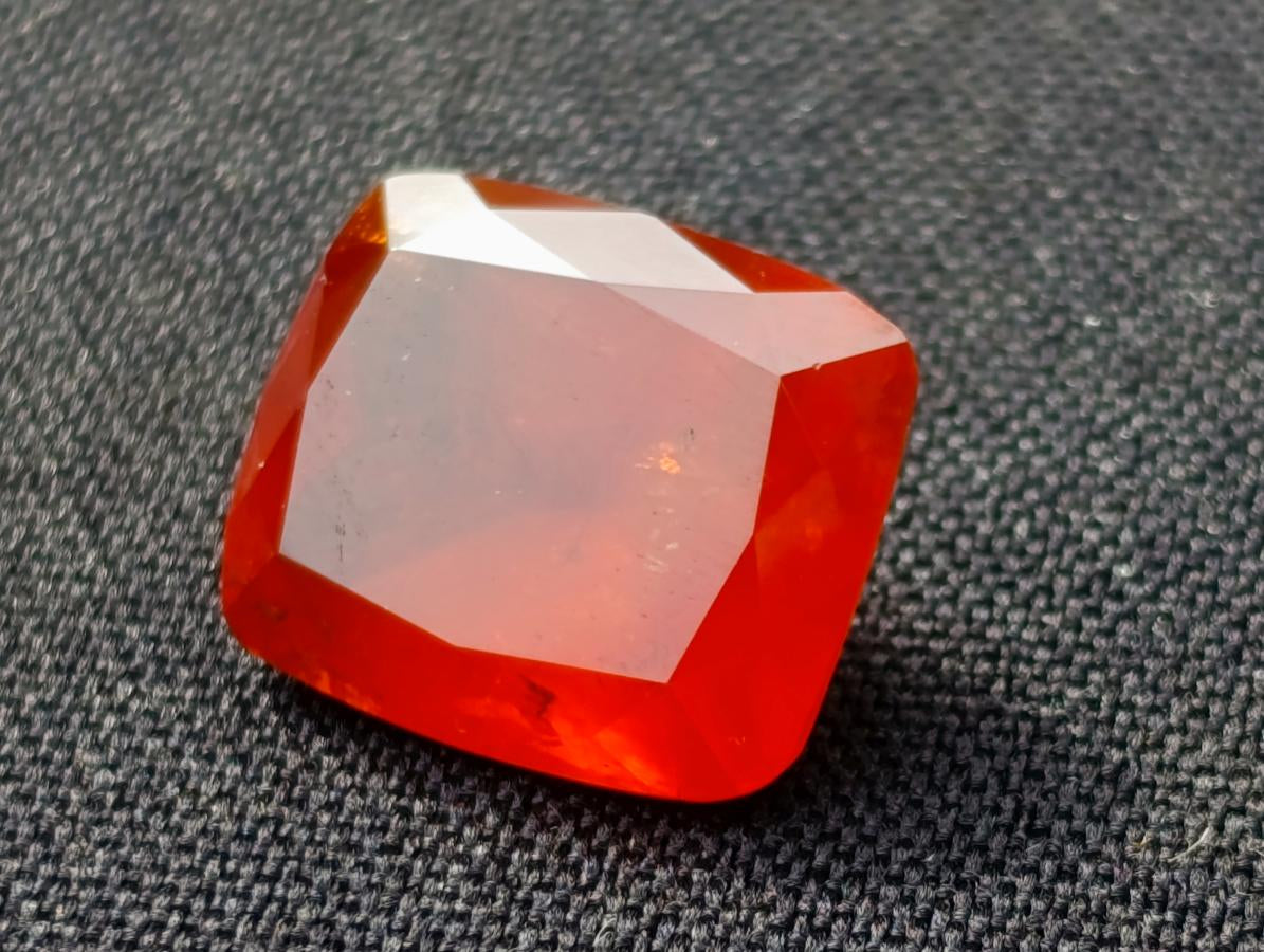 Polished XL Ultra Rare Mandarin Garnet Faceted Stone x 1 From Sperrgebiet, Namibia