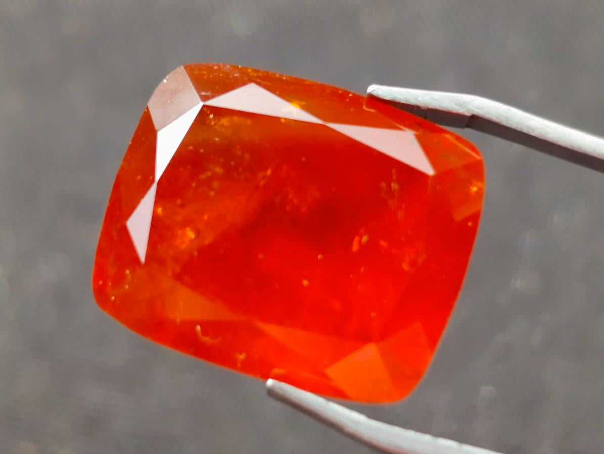 Polished XL Ultra Rare Mandarin Garnet Faceted Stone x 1 From Sperrgebiet, Namibia
