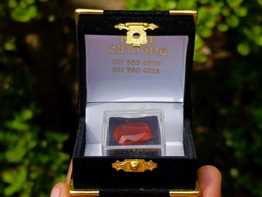 Polished XL Ultra Rare Mandarin Garnet Faceted Stone x 1 From Sperrgebiet, Namibia