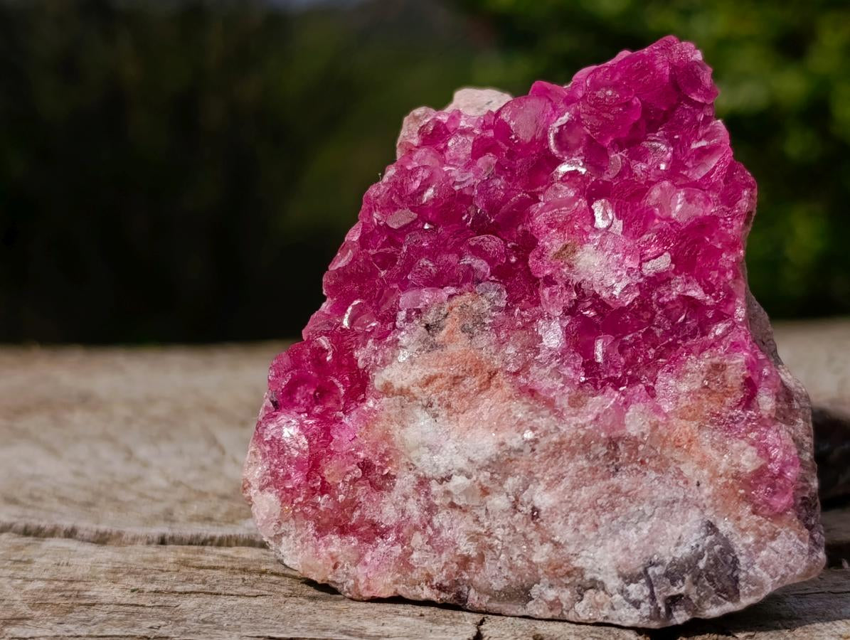 Natural Hot Pink and Frosty Spherocobaltite Specimen x 1 From Mashamba West Mine, Congo