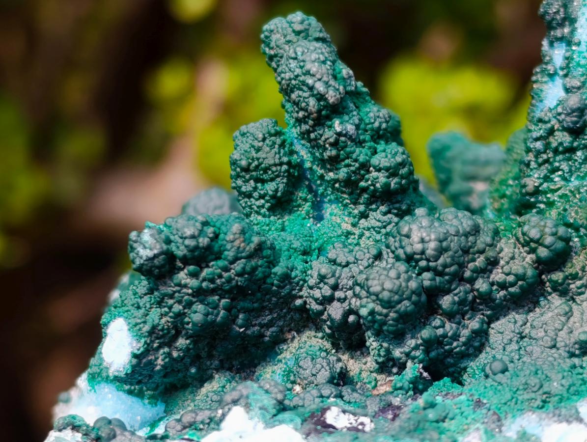Natural Unique Drusy Coated Chrysocolla with Malachite Stalactites x 1 from  Lupoto Mine, Congo