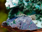 Natural Unique Drusy Coated Chrysocolla with Malachite Stalactites x 1 from  Lupoto Mine, Congo