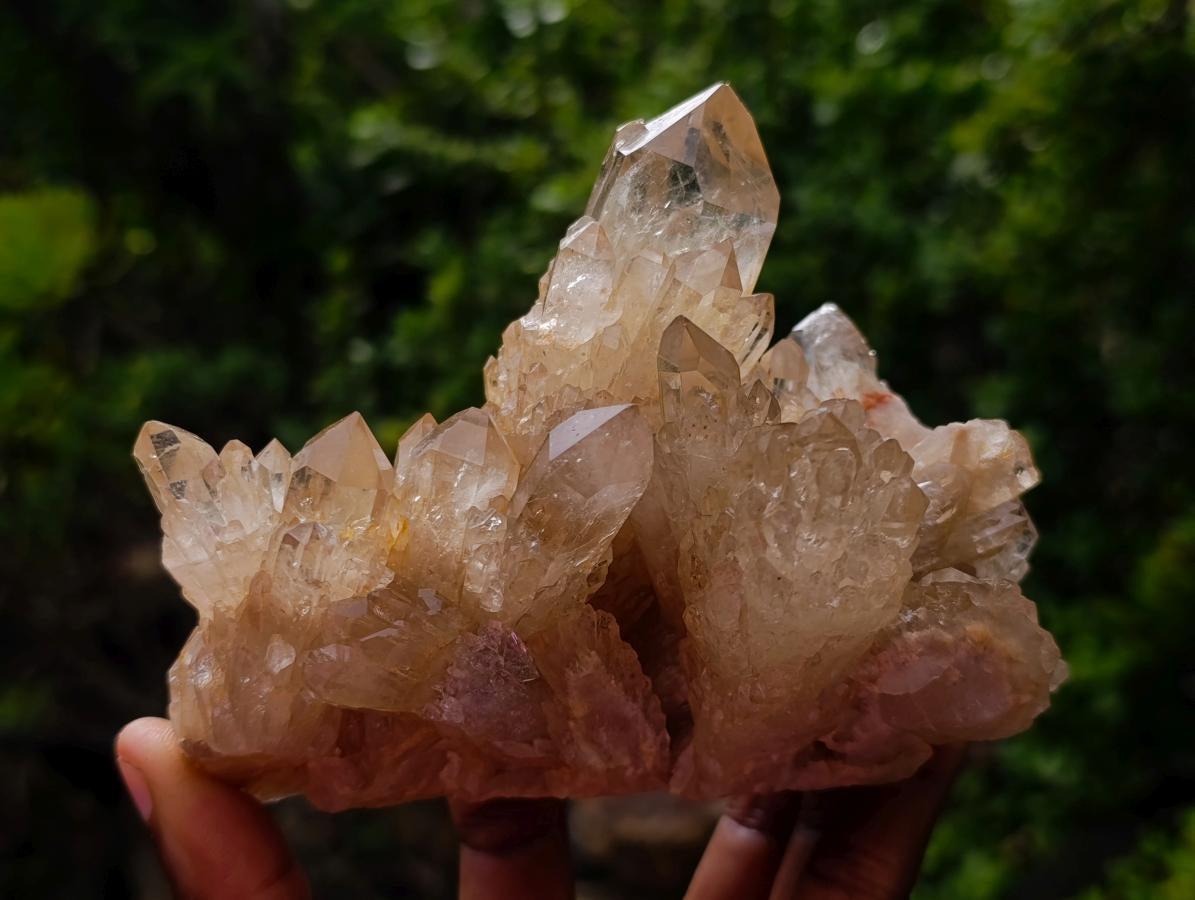 Natural Cascading Luena Citrine Crystal Cluster x 1 From Luena, Congo