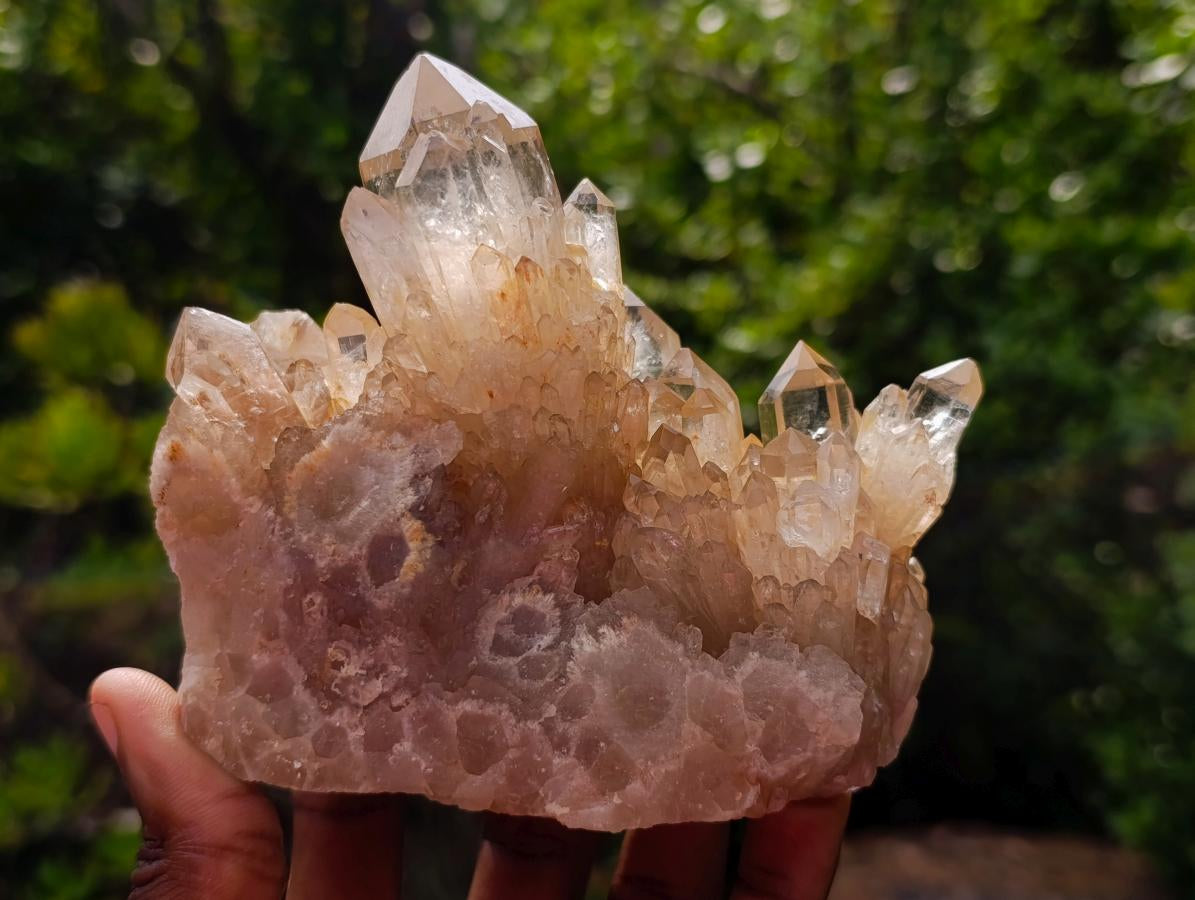 Natural Cascading Luena Citrine Crystal Cluster x 1 From Luena, Congo