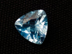 Polished Matching Set of 3 Swiss Blue Topaz Faceted Trillion Cut Stones x 1 From Switzerland