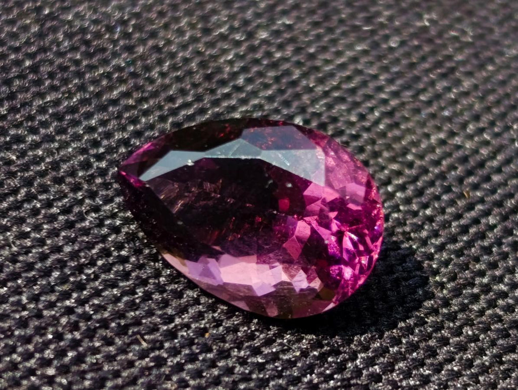 Polished Exquisite Hot Pink Tourmaline Faceted Stone with Teardrop Cut x 1 From Namibia