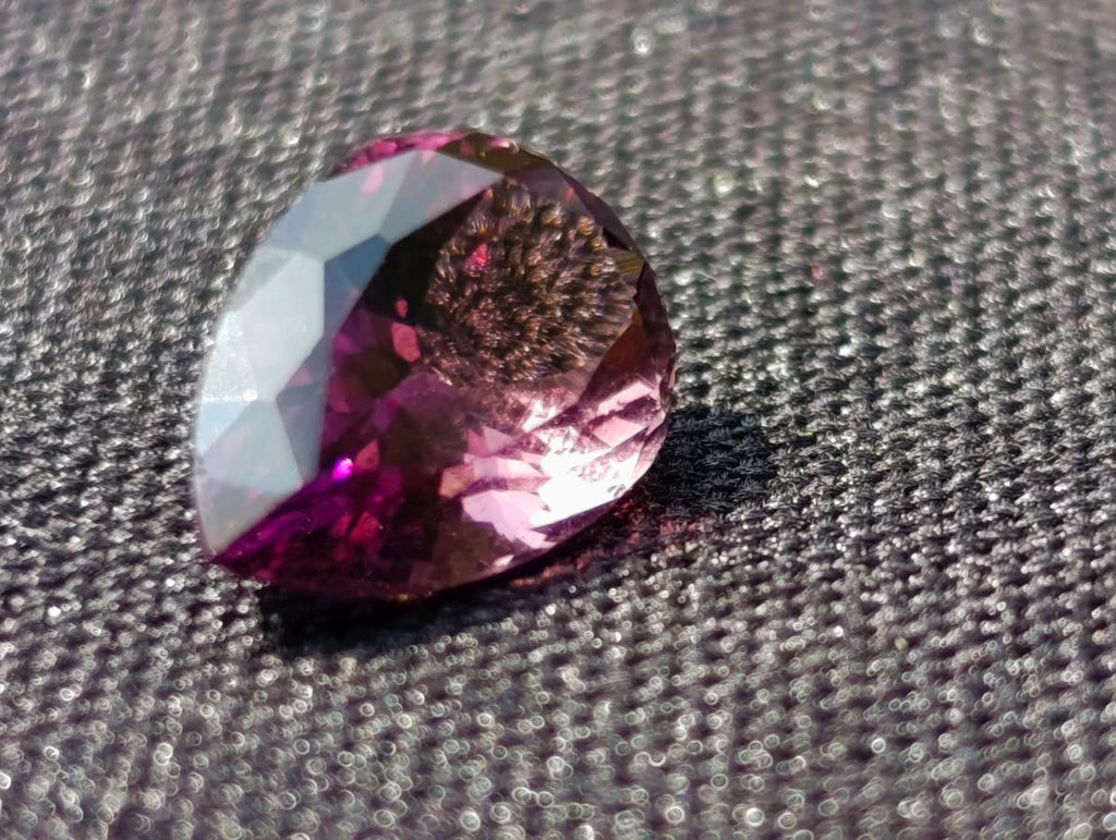 Polished Exquisite Hot Pink Tourmaline Faceted Stone with Teardrop Cut x 1 From Namibia