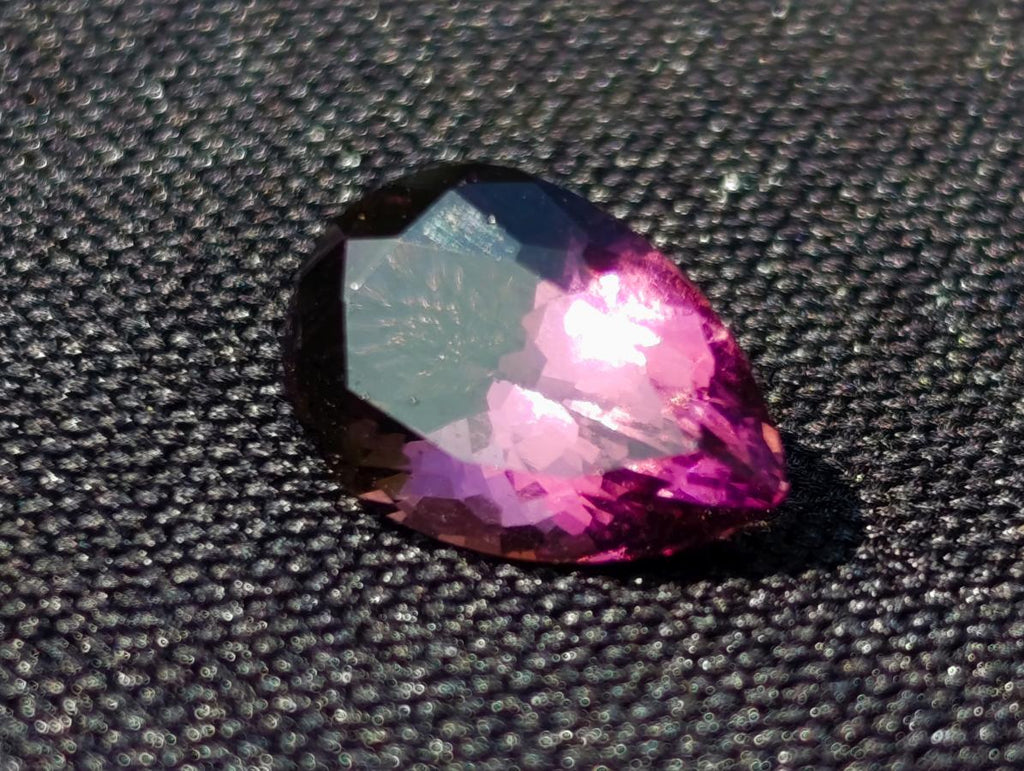 Polished Exquisite Hot Pink Tourmaline Faceted Stone with Teardrop Cut x 1 From Namibia