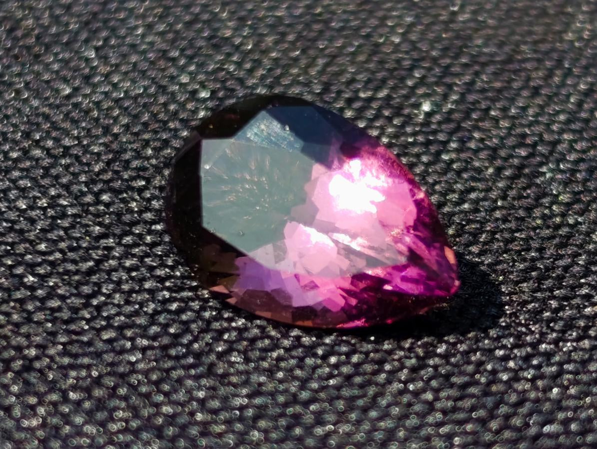 Polished Exquisite Hot Pink Tourmaline Faceted Stone with Teardrop Cut x 1 From Namibia