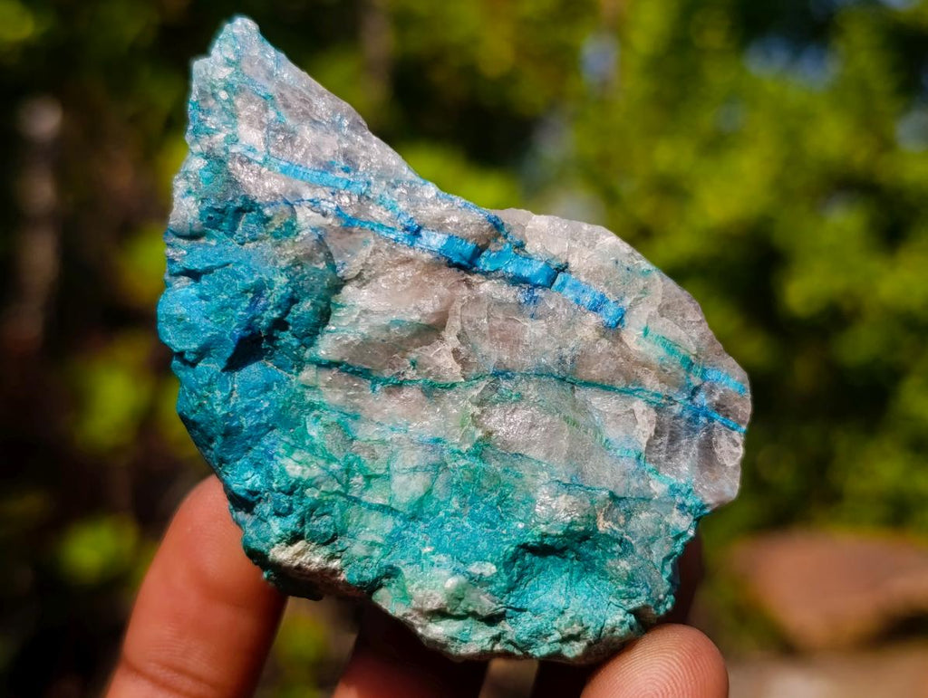 Natural and Polished Pair of Shattuckite and Malachite Specimens x 1 From Kaokoveld, Congo