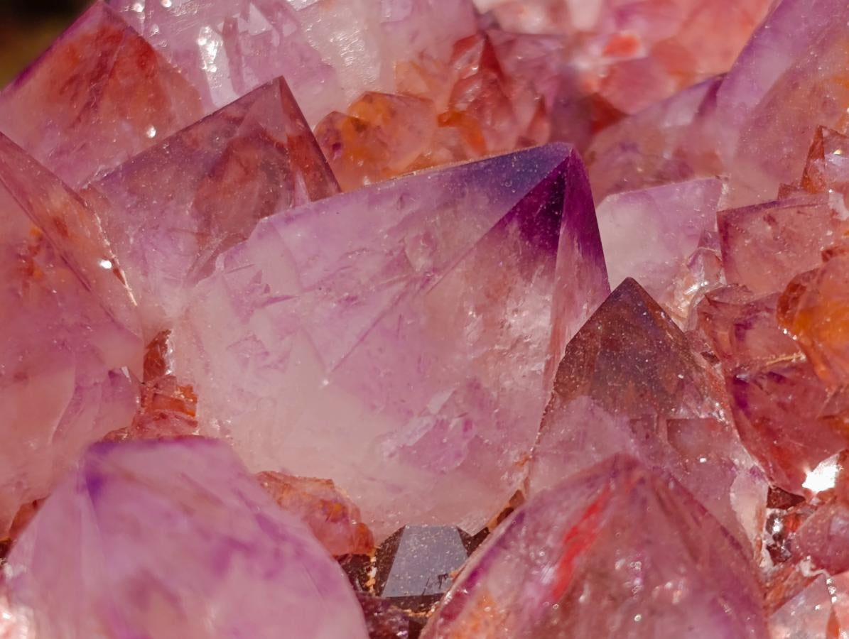 Natural Large Deep Purple Sunburst Spirit Amethyst Crystal Cluster x 1 From Boekenhouthoek, South Africa