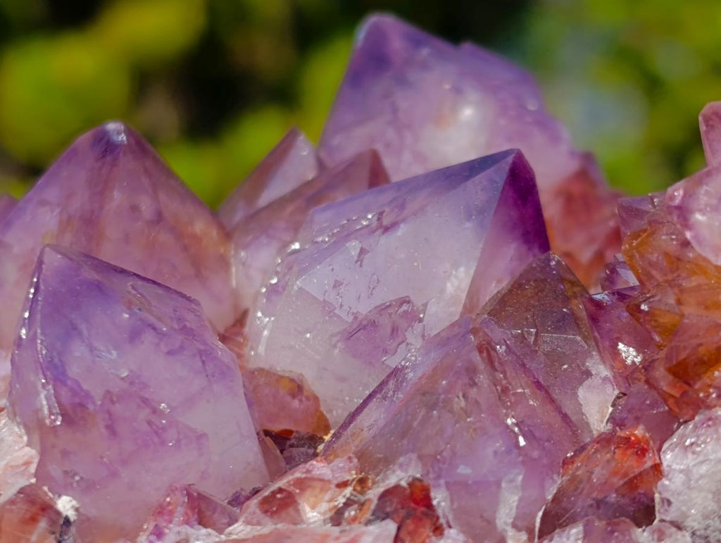 Natural Large Deep Purple Sunburst Spirit Amethyst Crystal Cluster x 1 From Boekenhouthoek, South Africa