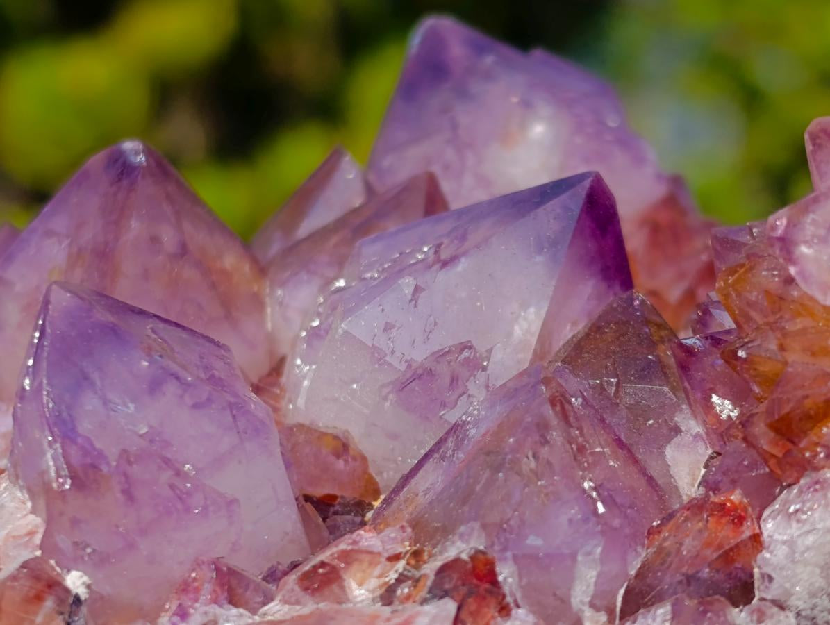 Natural Large Deep Purple Sunburst Spirit Amethyst Crystal Cluster x 1 From Boekenhouthoek, South Africa