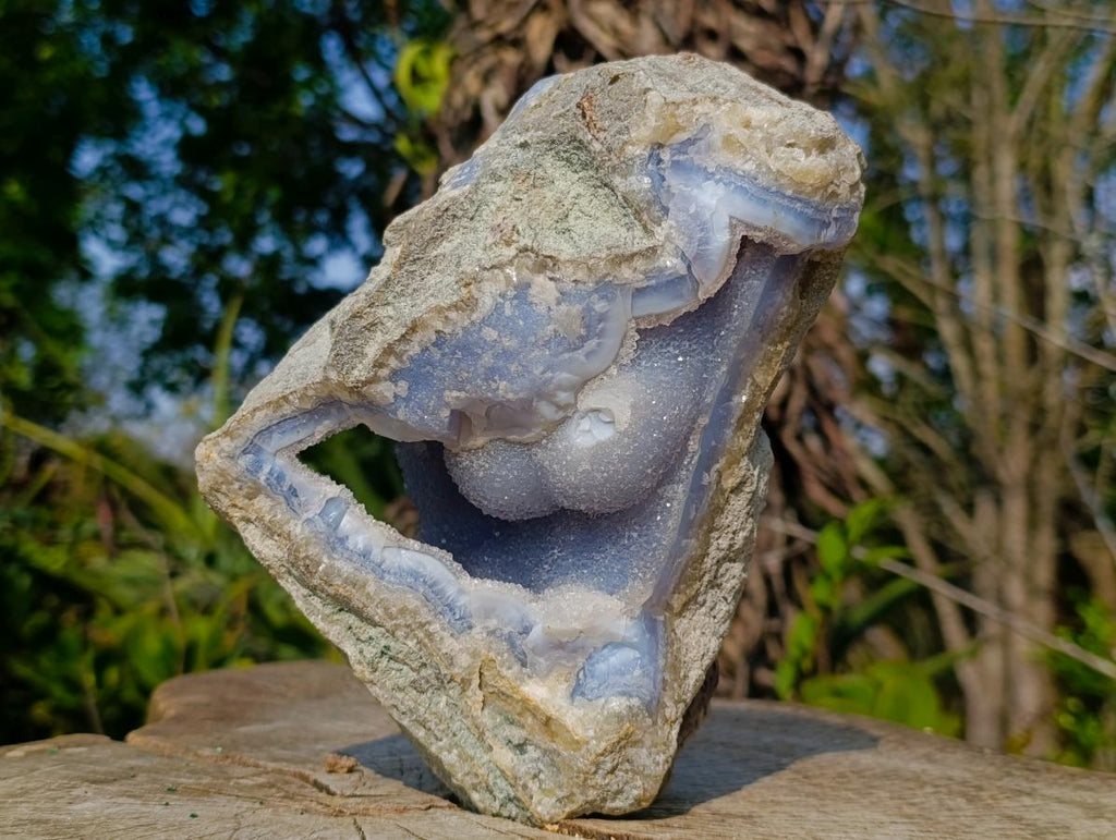 Natural Large Malawi Blue Lace Agate Specimen x 1 From Nsanje, Malawi