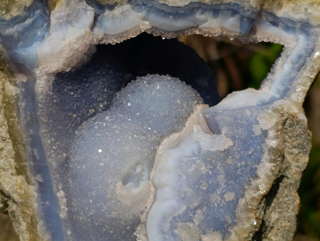 Natural Large Malawi Blue Lace Agate Specimen x 1 From Nsanje, Malawi