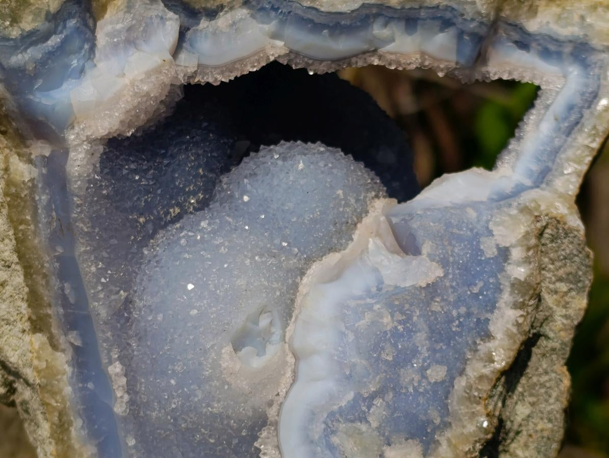 Natural Large Malawi Blue Lace Agate Specimen x 1 From Nsanje, Malawi