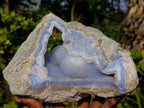 Natural Large Malawi Blue Lace Agate Specimen x 1 From Nsanje, Malawi