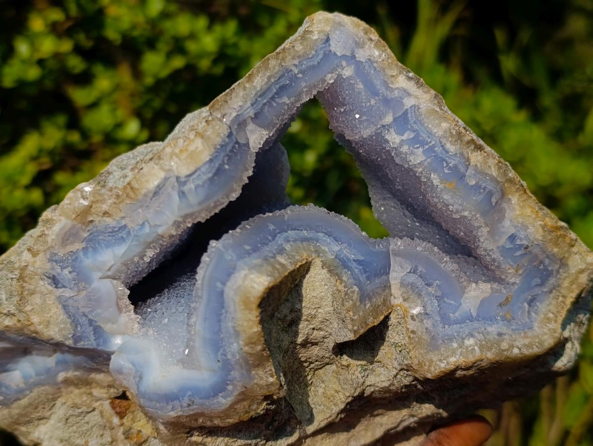 Natural Large Malawi Blue Lace Agate Specimen x 1 From Nsanje, Malawi