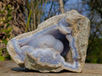 Natural Large Malawi Blue Lace Agate Specimen x 1 From Nsanje, Malawi
