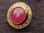 Polished 3 Piece Ring and Earrings Set of Ultra Rare Pink Transvaal Jade x 1 From Rustenburg, South Africa