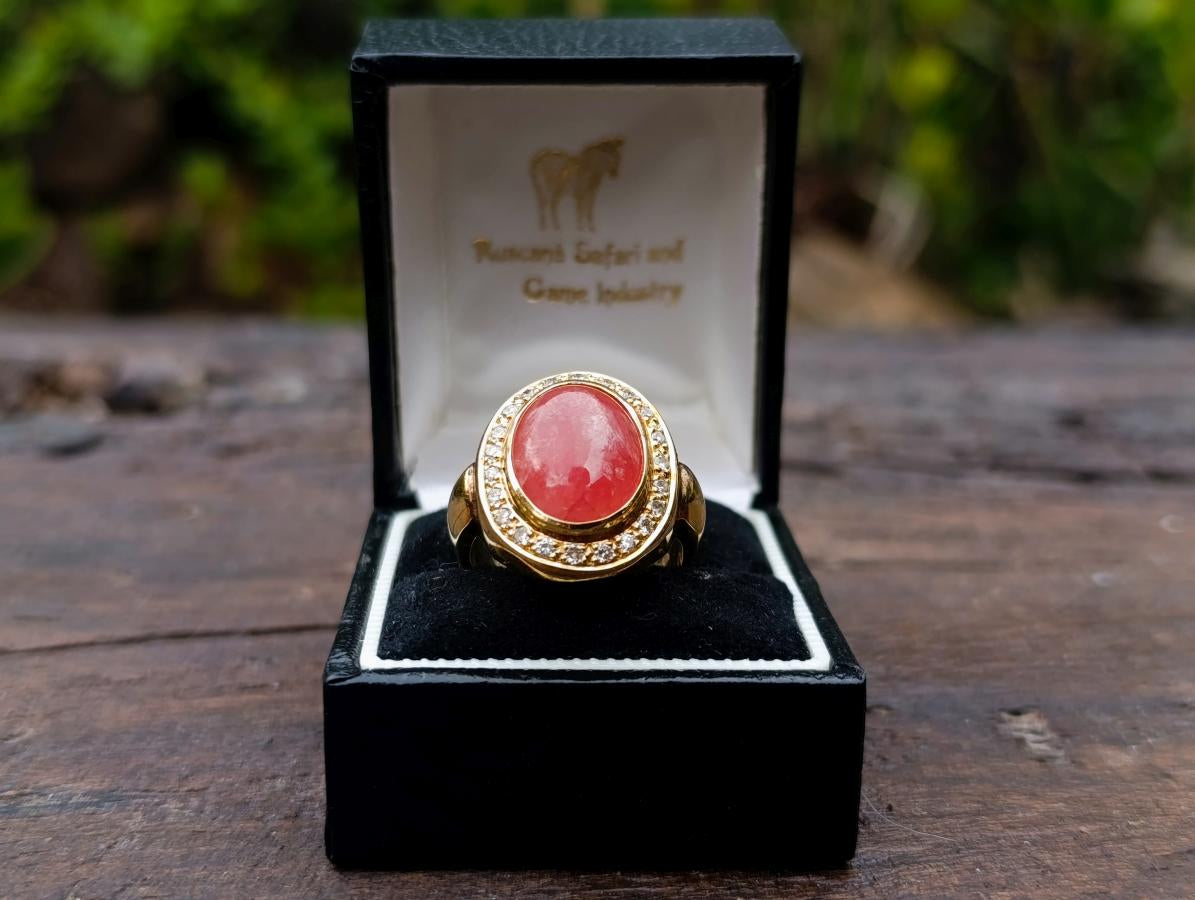 Polished 3 Piece Ring and Earrings Set of Ultra Rare Pink Transvaal Jade x 1 From Rustenburg, South Africa