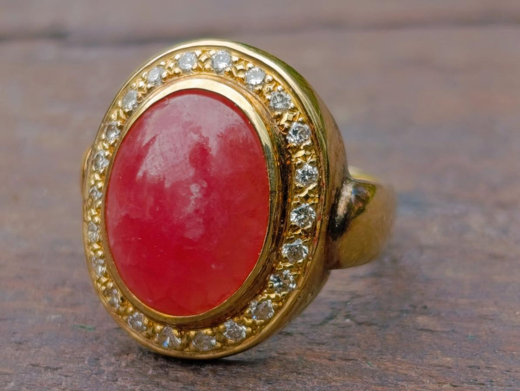 Polished 3 Piece Ring and Earrings Set of Ultra Rare Pink Transvaal Jade x 1 From Rustenburg, South Africa