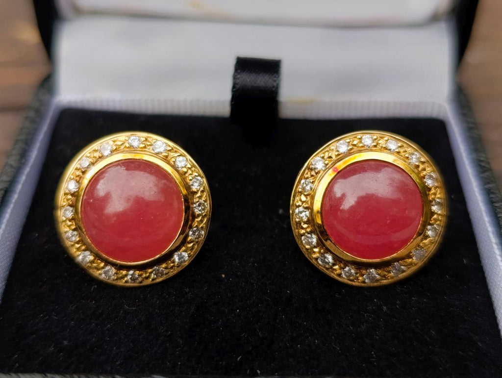 Polished 3 Piece Ring and Earrings Set of Ultra Rare Pink Transvaal Jade x 1 From Rustenburg, South Africa