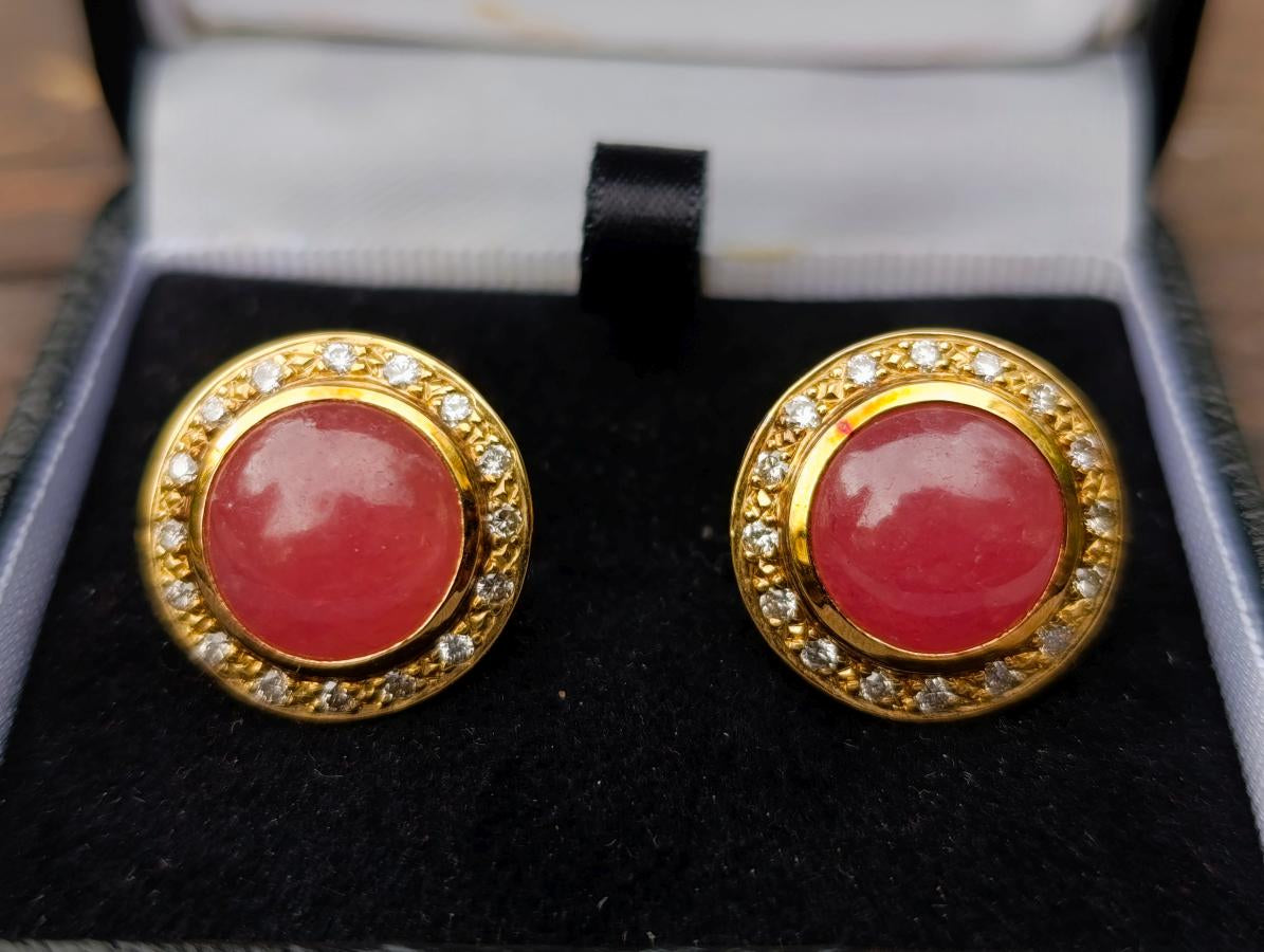Polished 3 Piece Ring and Earrings Set of Ultra Rare Pink Transvaal Jade x 1 From Rustenburg, South Africa